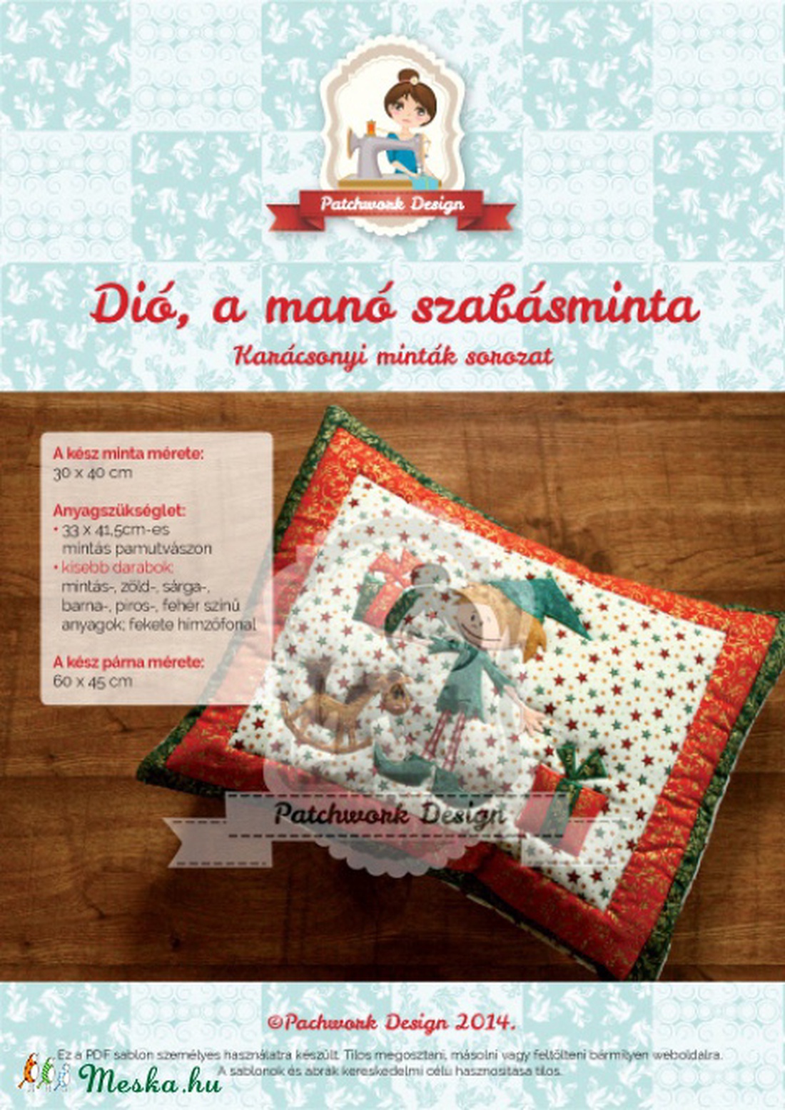 Dió, a karácsonyi manó szabásminta PDF - - Meska.hu Dió, a karácsonyi manó szabásminta PDF - - Meska.hu