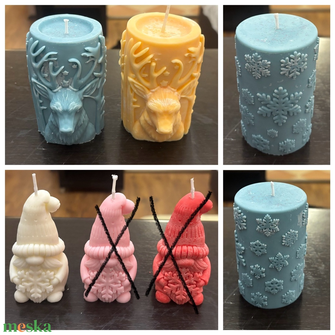 Manó gyertya, szarvasos gyertya - karácsony - karácsonyi lakásdekoráció - karácsonyi illatgyertya, mécses - Meska.hu