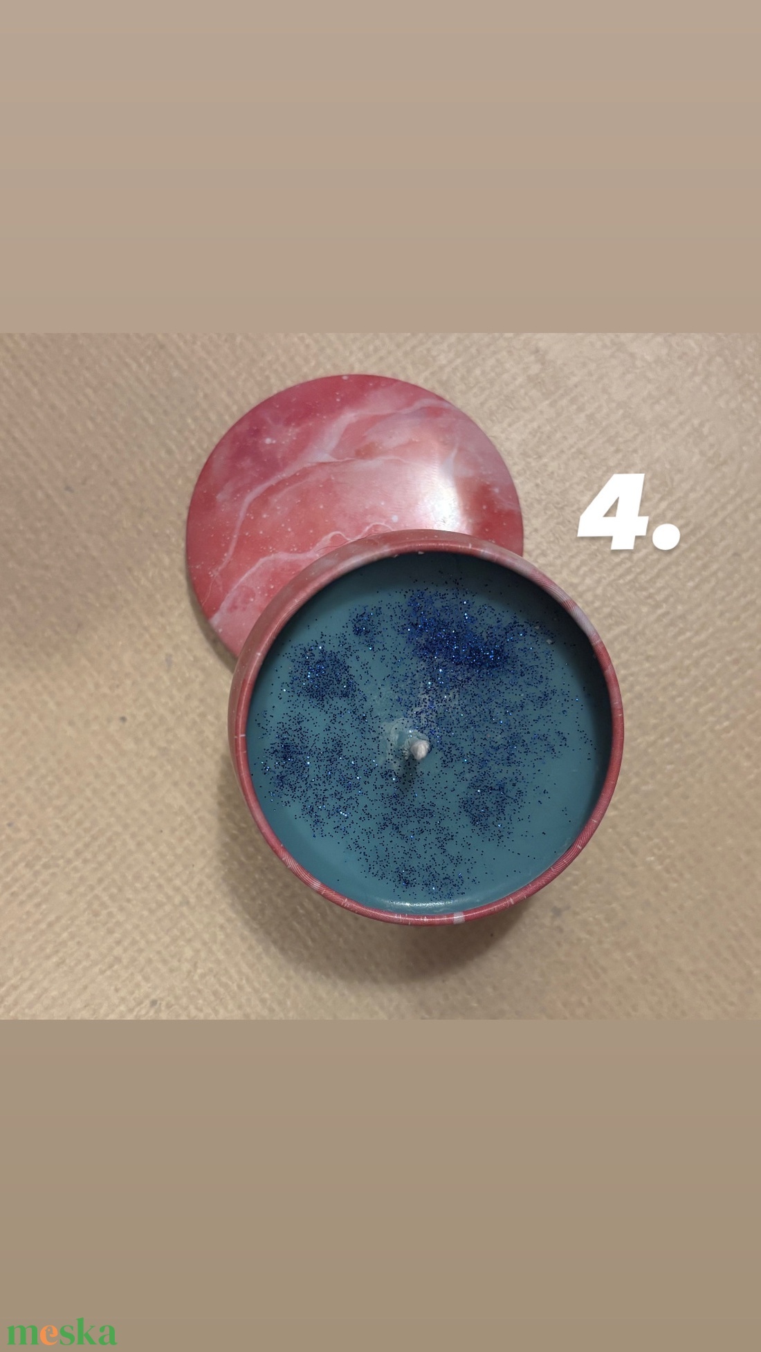 Gyertyák - márvány mintás tégelyben - otthon & életmód - gyertya, illat, aroma - gyertya - Meska.hu