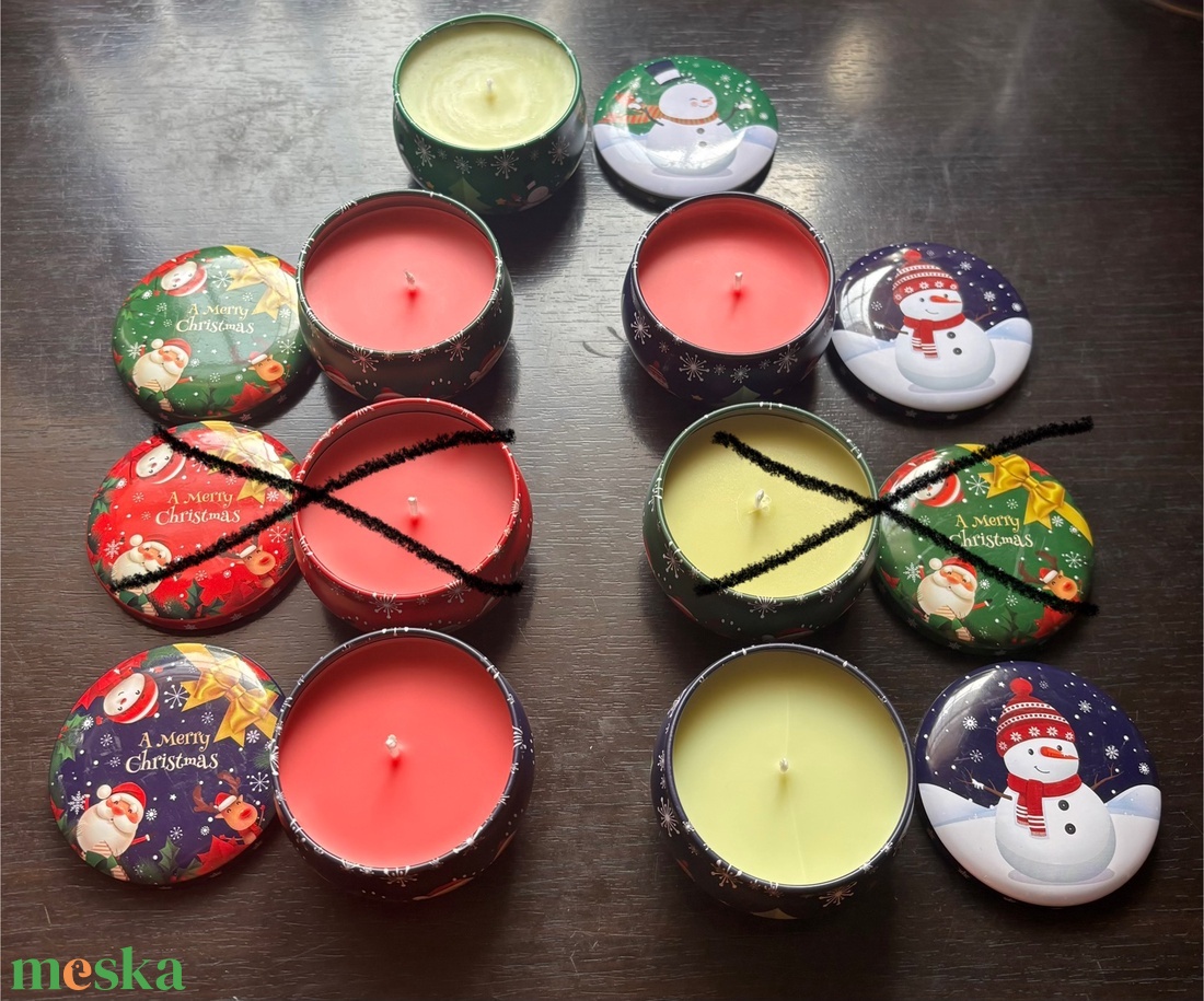 Karácsonyi tégelyes gyertyák - karácsony - karácsonyi lakásdekoráció - karácsonyi illatgyertya, mécses - Meska.hu