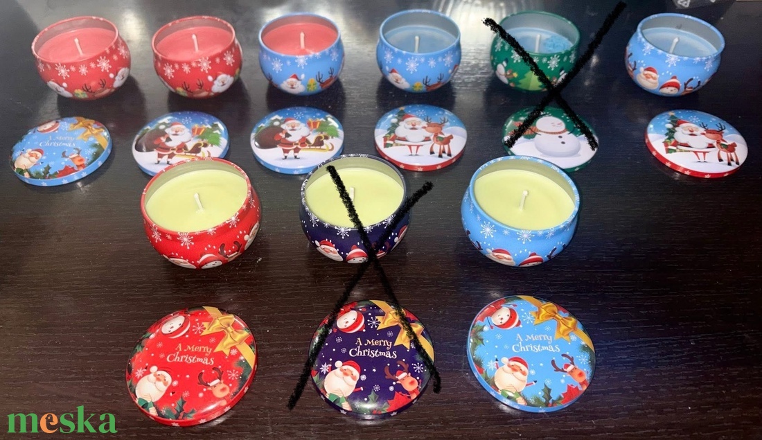 Karácsonyi tégelyes gyertyák - karácsony - karácsonyi lakásdekoráció - karácsonyi illatgyertya, mécses - Meska.hu