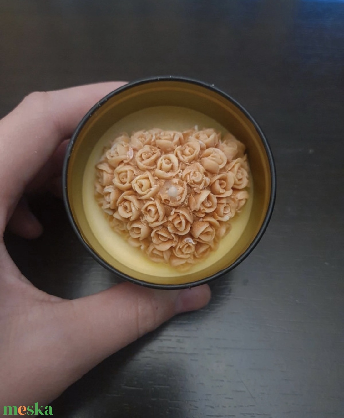 Szív alakú tégelyes gyertya - otthon & életmód - gyertya, illat, aroma - gyertya - Meska.hu