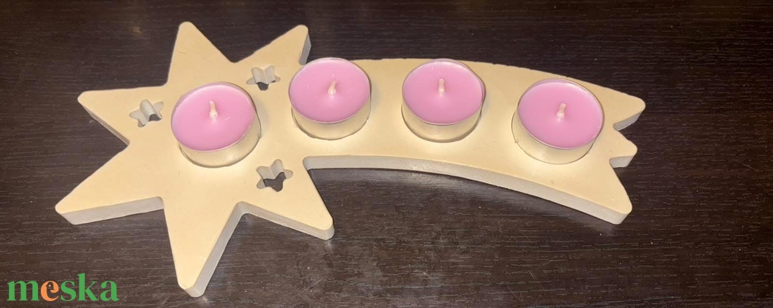 Gipsz, kerámia mécsestartó - otthon & életmód - gyertya, illat, aroma - mécses és mécsestartó - Meska.hu