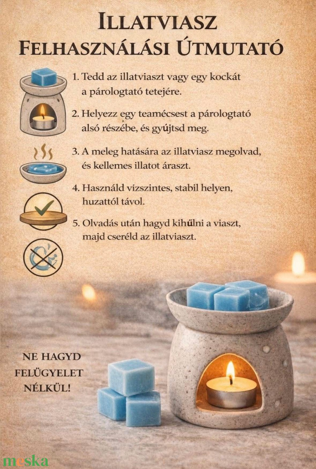 Illatviasz - otthon & életmód - gyertya, illat, aroma - illatviasz - Meska.hu