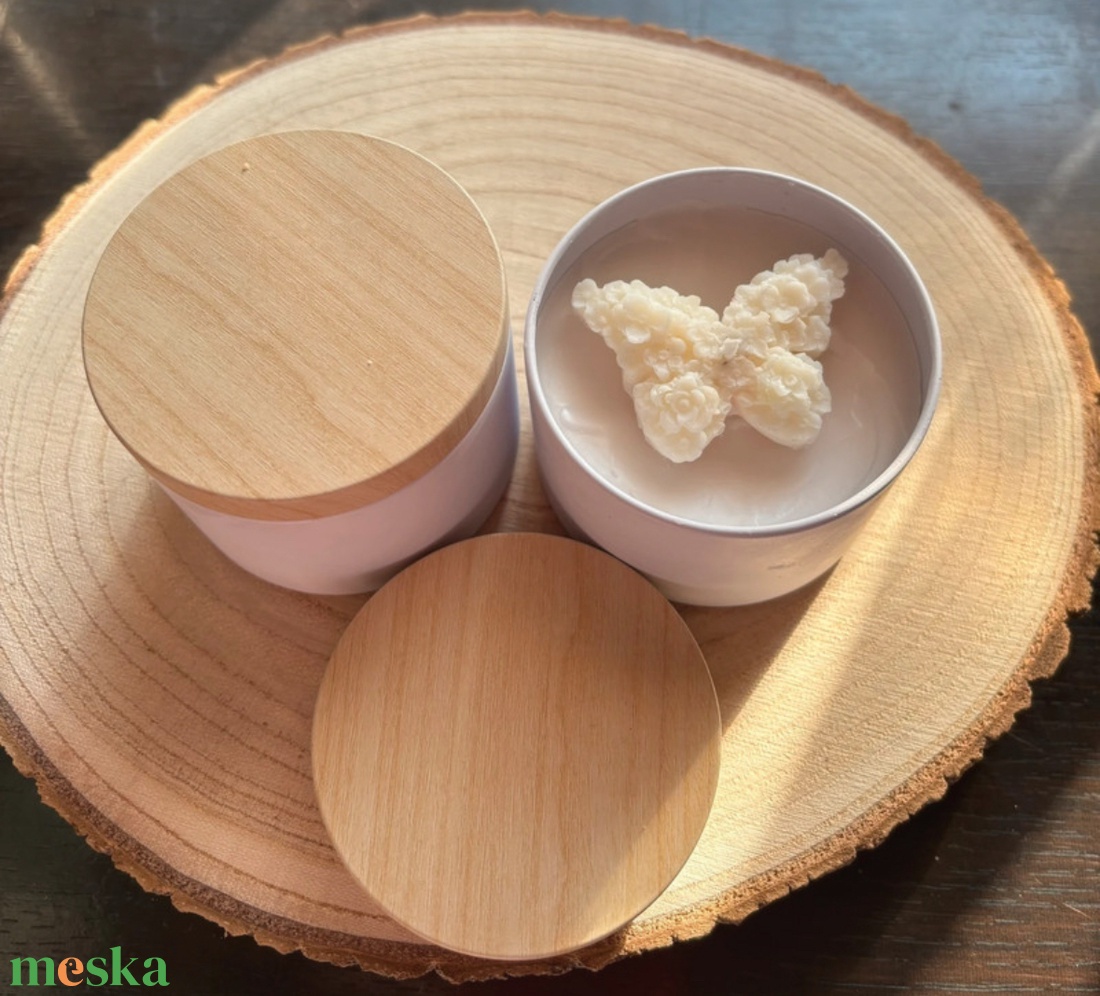 Tégelyes gyertyák, hópehely gyertya - otthon & életmód - gyertya, illat, aroma - gyertya - Meska.hu