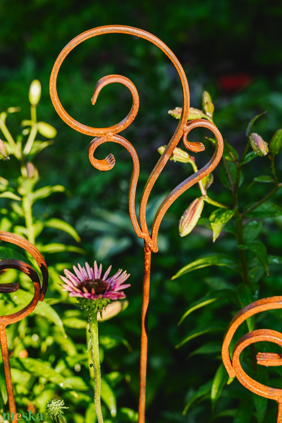 3db-os rozsdás kerti dekor Üstökös - otthon & életmód - ház & kert - kerti dísz - Meska.hu