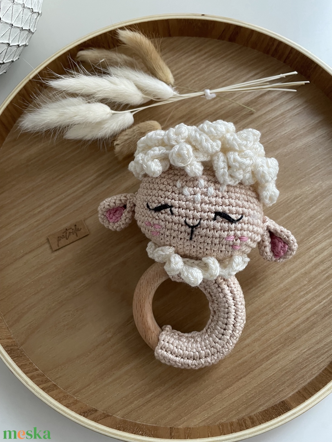 Horgolt csörgő/rágóka  - játék & sport - 3 éves kor alattiaknak - cumilánc - Meska.hu