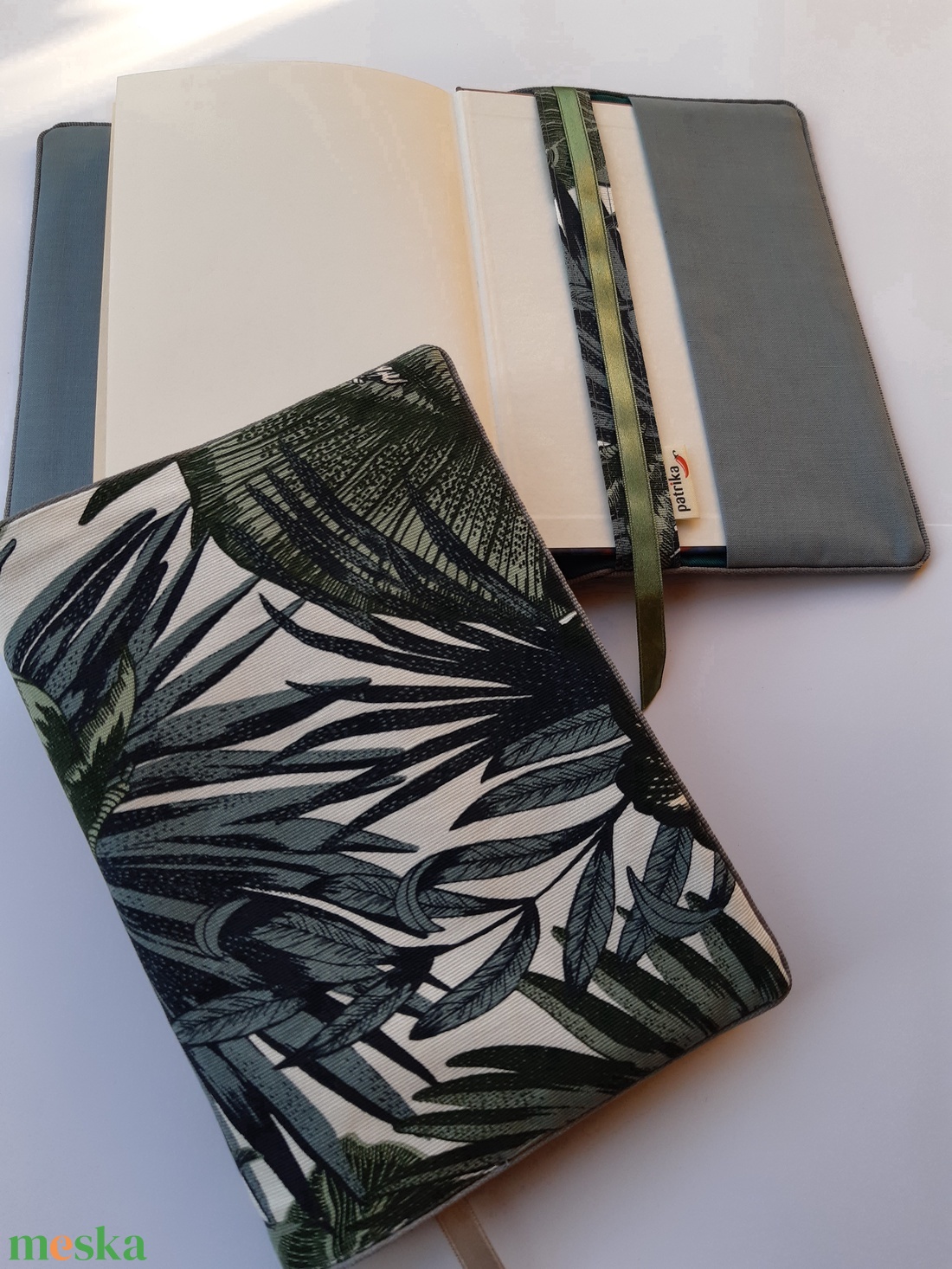 Könyvkabát - leveles (textil) - otthon & életmód - papír, írószer - könyv- és füzetborító - Meska.hu Könyvkabát - leveles (textil) - otthon & életmód - papír, írószer - könyv- és füzetborító - Meska.hu