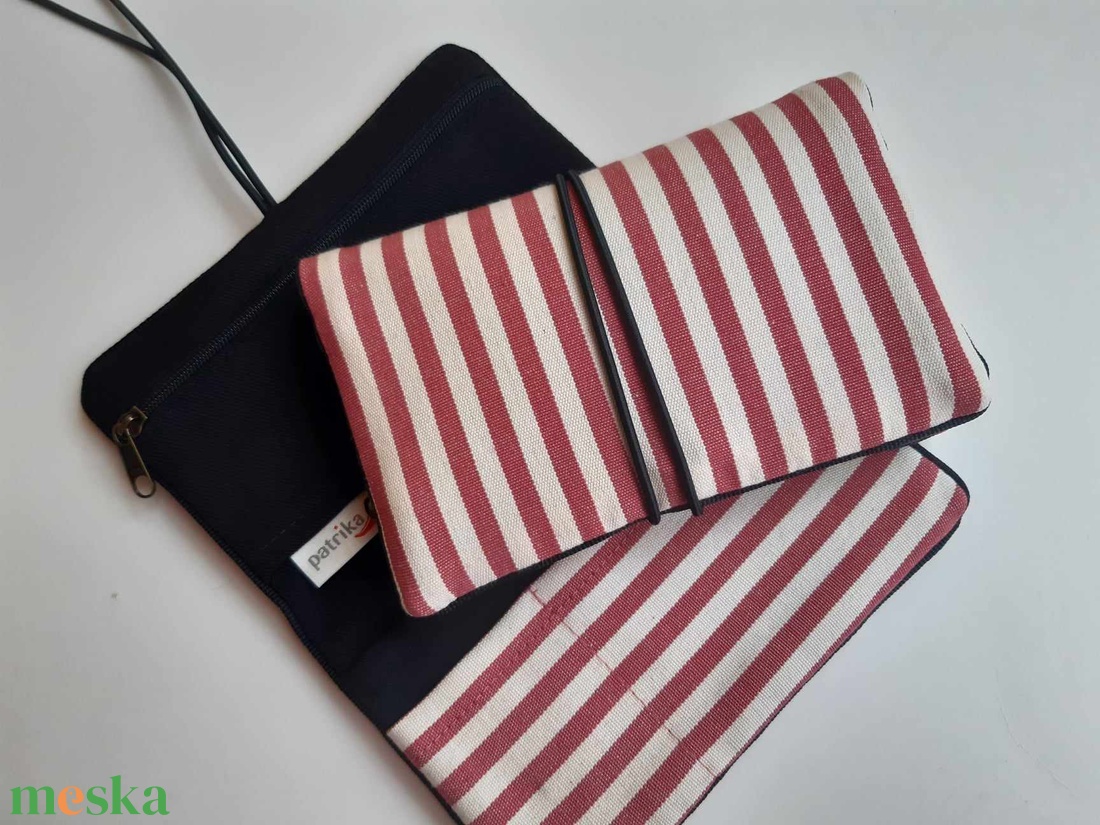 Csíkos szett - Totebag és dohánytasak  - táska & tok - pénztárca & más tok - dohánytasak & szütyő - Meska.hu