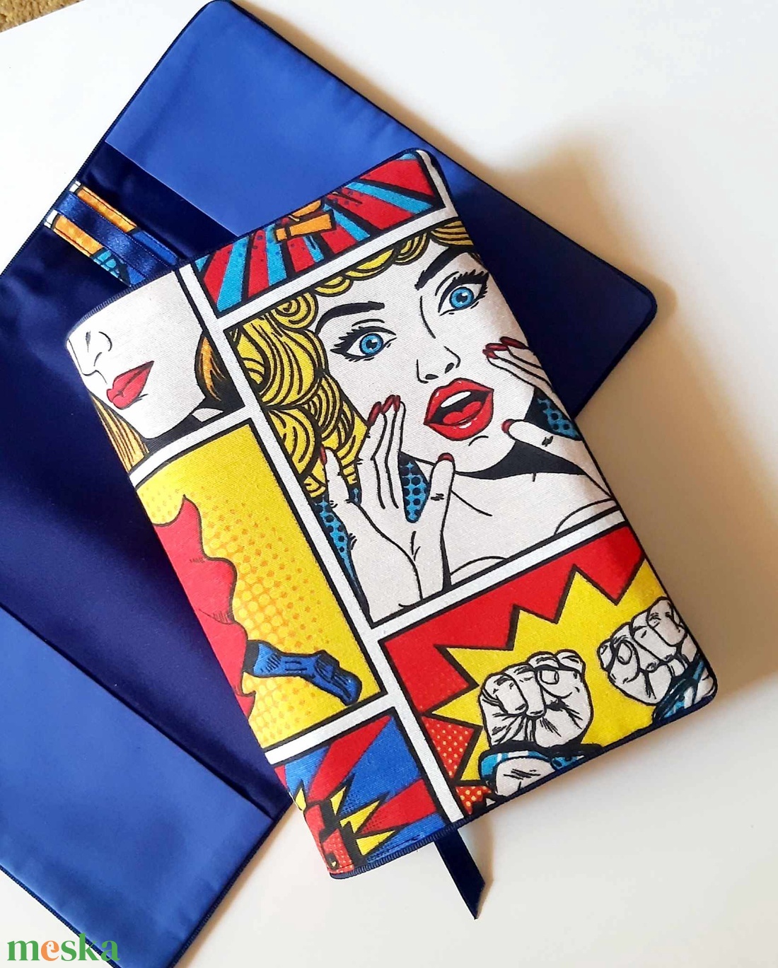 Könyvkabát - képregénymintás - otthon & életmód - papír, írószer - könyv- és füzetborító - Meska.hu