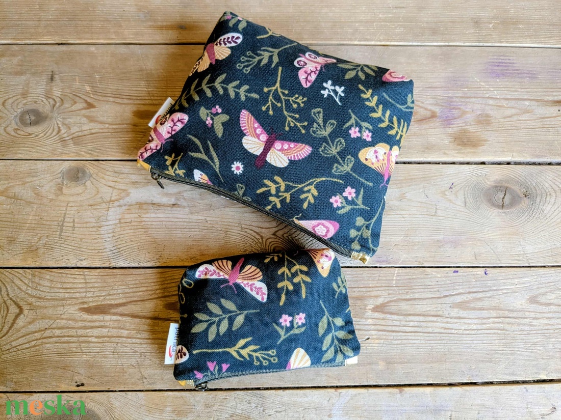 2 db-os szett - éjjeli lepkés neszesszerek - táska & tok - neszesszer - Meska.hu