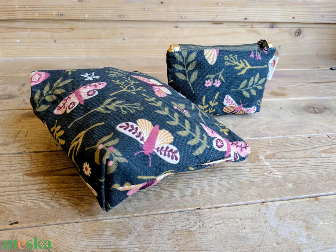 2 db-os szett - éjjeli lepkés neszesszerek - táska & tok - neszesszer - Meska.hu