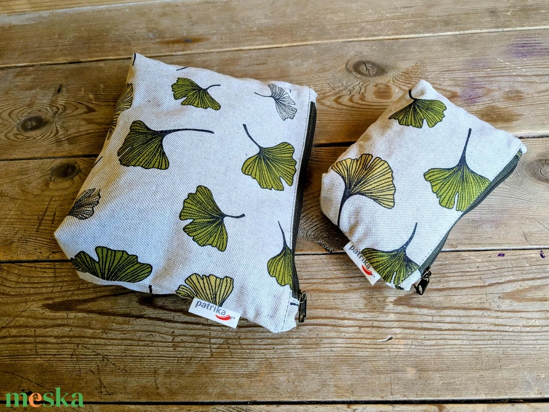 2 db-os neszesszer szett/ gingko mintás - táska & tok - neszesszer - Meska.hu
