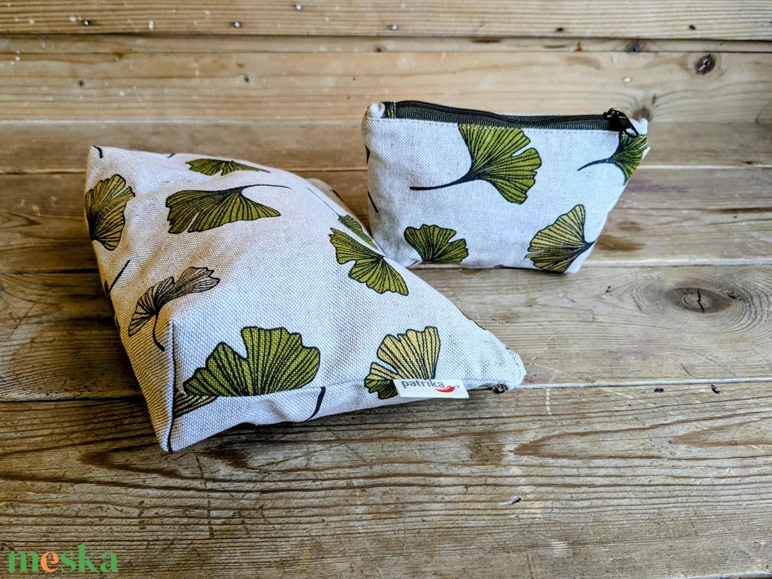 2 db-os neszesszer szett/ gingko mintás - táska & tok - neszesszer - Meska.hu