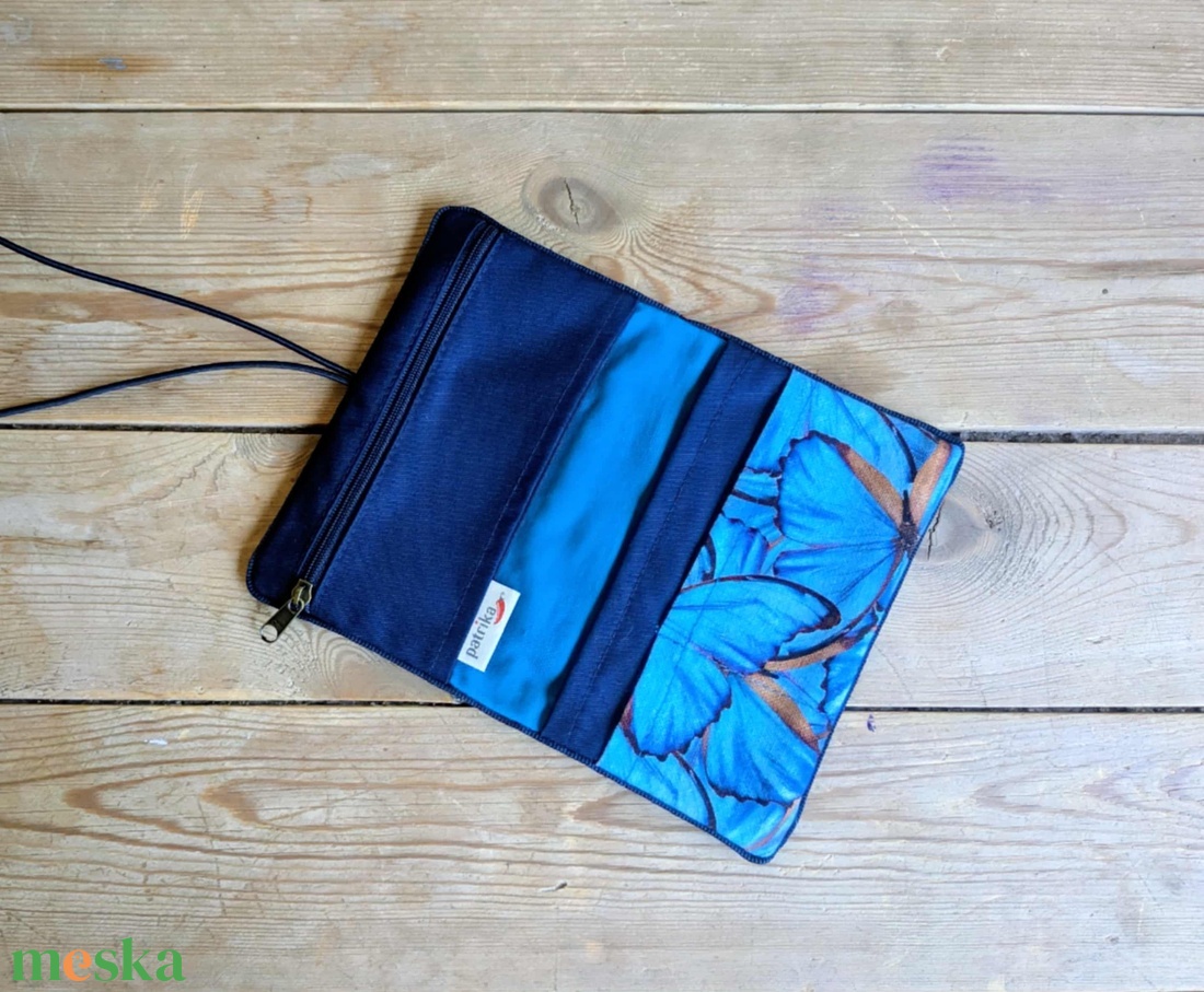 Dohánytasak -  kék pillangós - táska & tok - pénztárca & más tok - dohánytasak & szütyő - Meska.hu