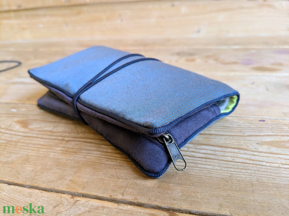 Dohánytasak - kék, világoszölddel kombinálva - táska & tok - pénztárca & más tok - dohánytasak & szütyő - Meska.hu
