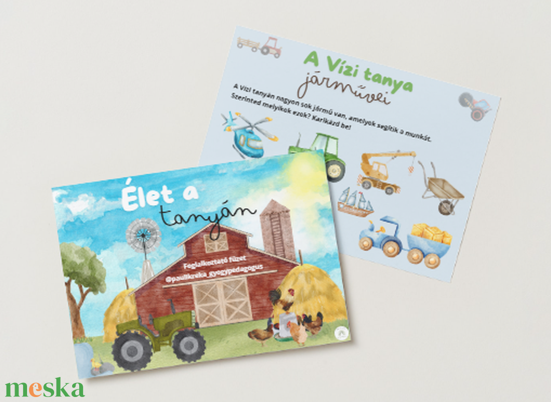 Élet a tanyán- foglalkoztató füzet (rövidített változat)  - játék & sport - készségfejlesztő és logikai játék - logikai játékok - Meska.hu