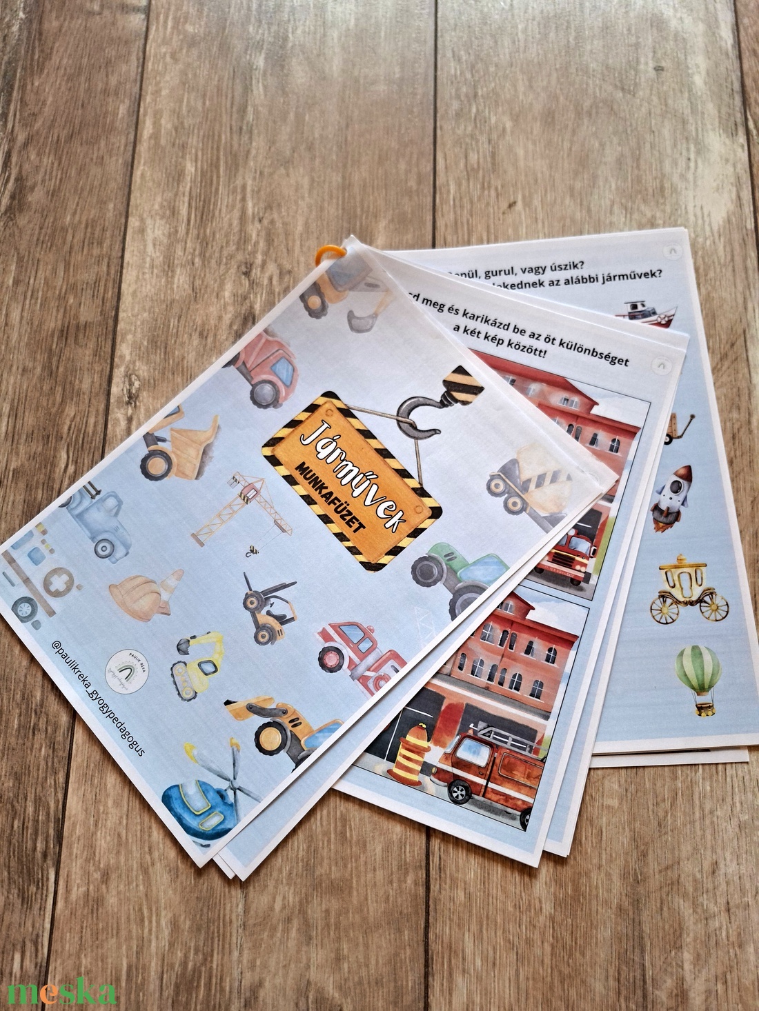 Járművek- munkafüzet - játék & sport - kisautók, járművek - munkagépek - Meska.hu