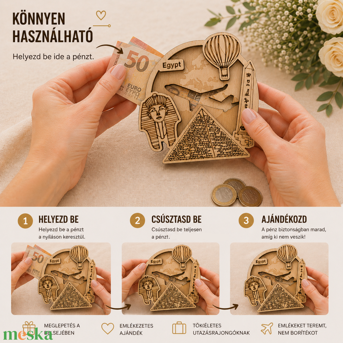 Anglia - Utazás tematikájú fa pénzajándék átadó - Pauze Money Gift - otthon & életmód - papír, írószer - ajándékozás kellékei - pénzátadó doboz - Meska.hu
