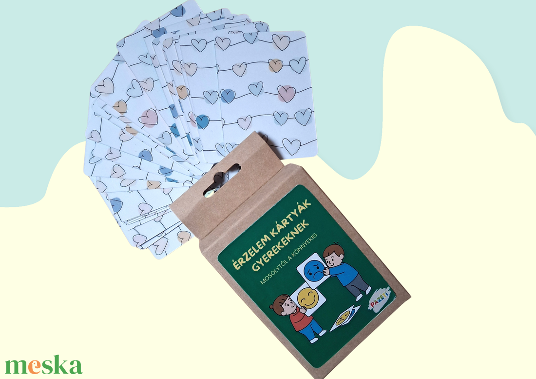 Érzelem kártyák gyerekeknek-  Fejlesztő kártyajáték az érzelmi intelligencia növelésére - játék & sport - készségfejlesztő és logikai játék - oktató játékok - Meska.hu