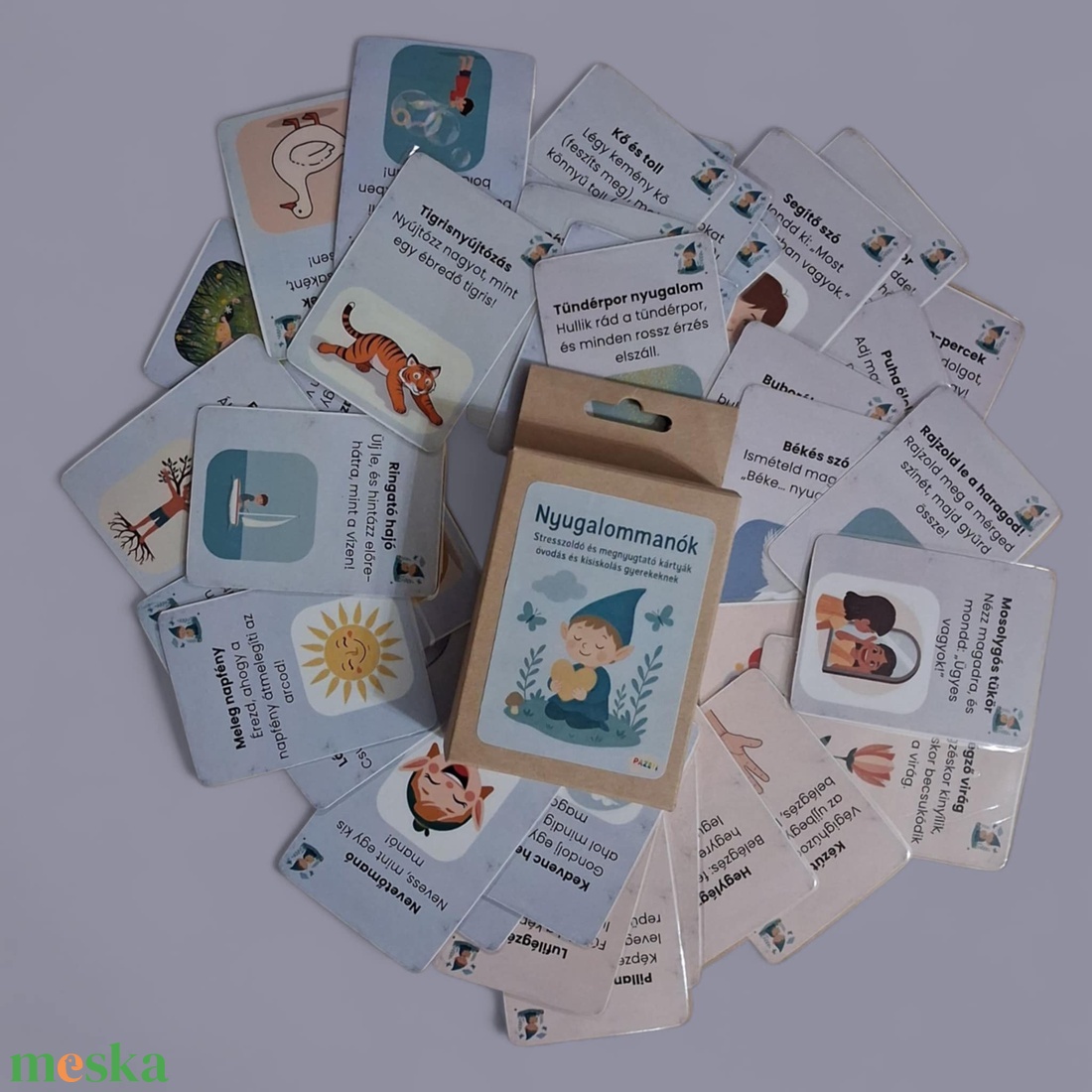 Nyugalommanók   Érzelmi fejlesztő, stresszoldó kártyák gyerekeknek - játék & sport - készségfejlesztő és logikai játék - oktató játékok - Meska.hu
