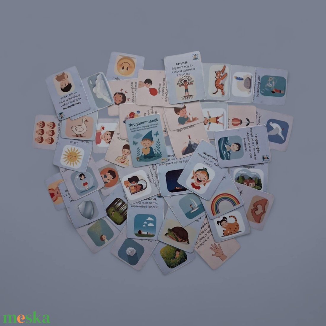 Nyugalommanók   Érzelmi fejlesztő, stresszoldó kártyák gyerekeknek - játék & sport - készségfejlesztő és logikai játék - oktató játékok - Meska.hu