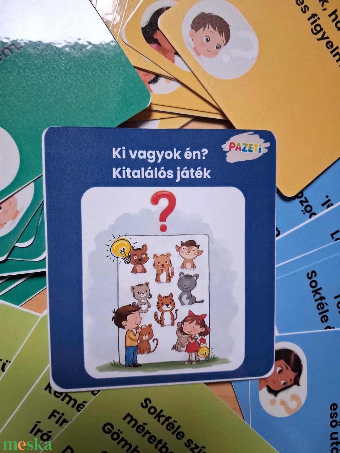 Ki vagyok én? Kitalálós fejlesztő játék 3-7 éveseknek - játék & sport - készségfejlesztő és logikai játék - oktató játékok - Meska.hu