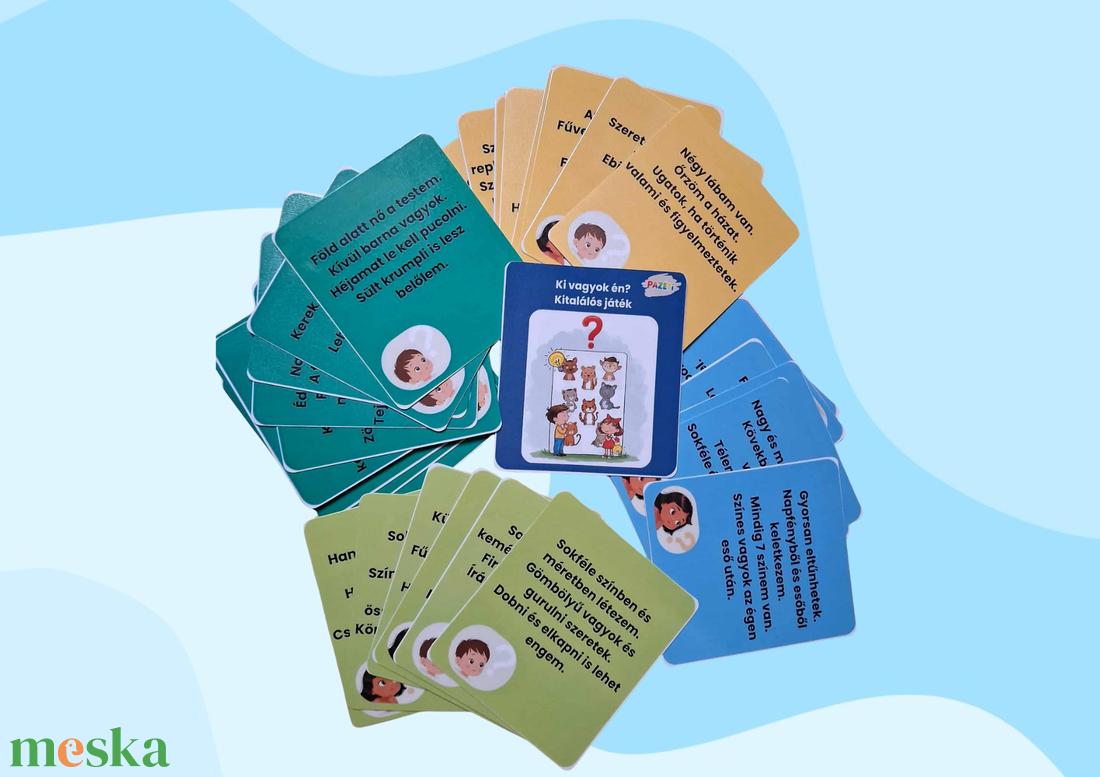 Ki vagyok én? Kitalálós fejlesztő játék 3-7 éveseknek - játék & sport - készségfejlesztő és logikai játék - oktató játékok - Meska.hu