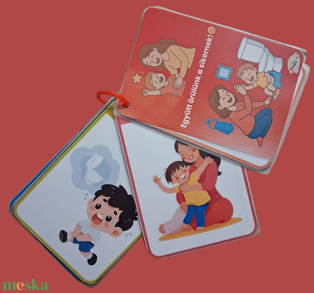 Együtt örülünk a sikernek!  Fejlesztő motivációs kártyák a szobatisztaság támogatásához - játék & sport - készségfejlesztő és logikai játék - oktató játékok - Meska.hu