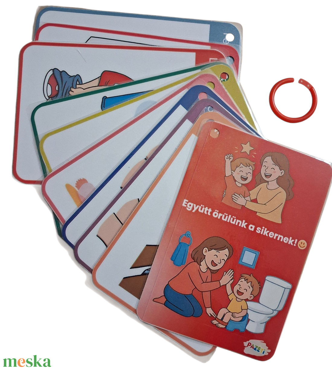 Együtt örülünk a sikernek!  Fejlesztő motivációs kártyák a szobatisztaság támogatásához - játék & sport - készségfejlesztő és logikai játék - oktató játékok - Meska.hu