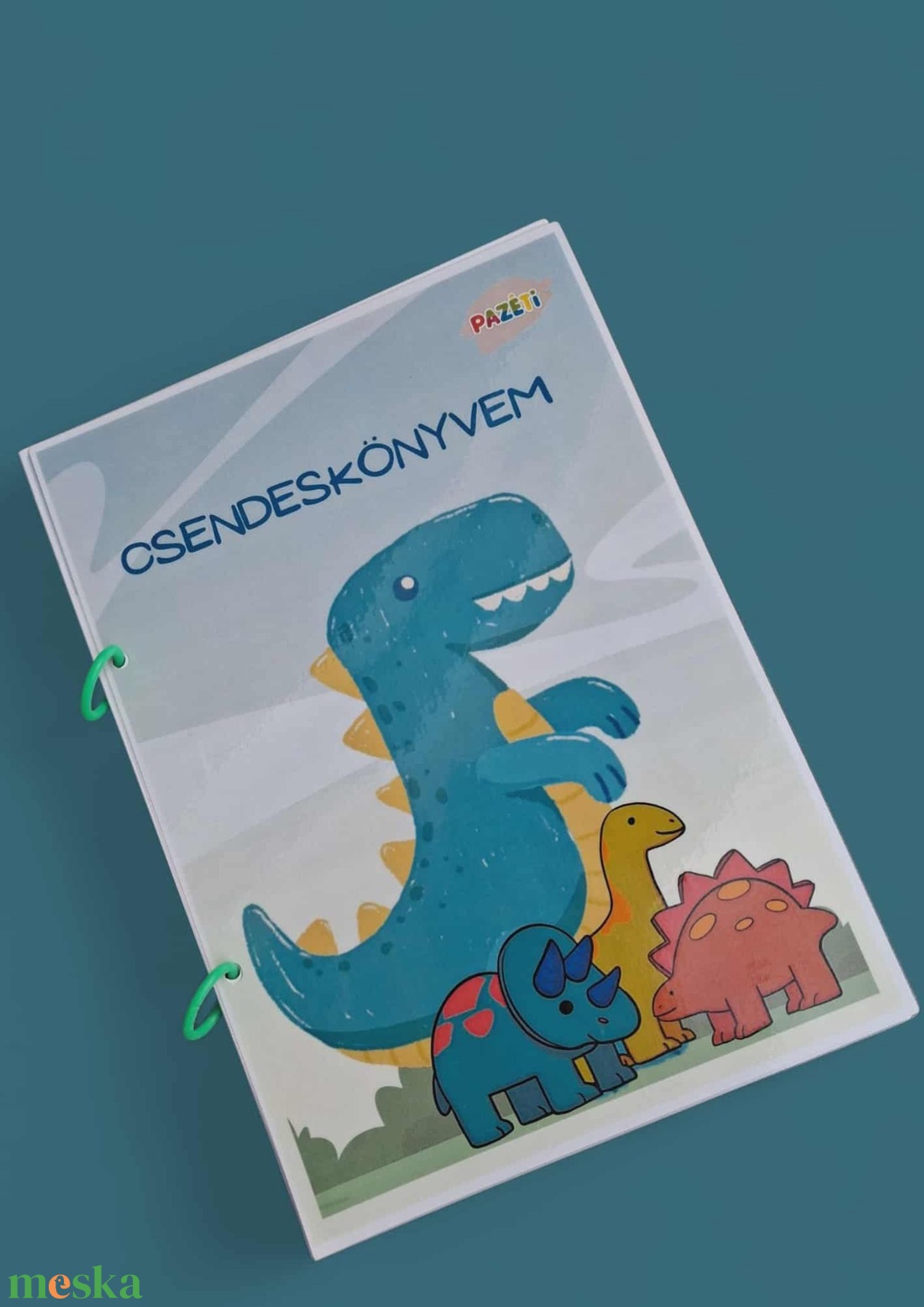 Dínó kaland  Fejlesztő játékos csendeskönyv 4-7 éveseknek - játék & sport - készségfejlesztő és logikai játék - oktató játékok - Meska.hu
