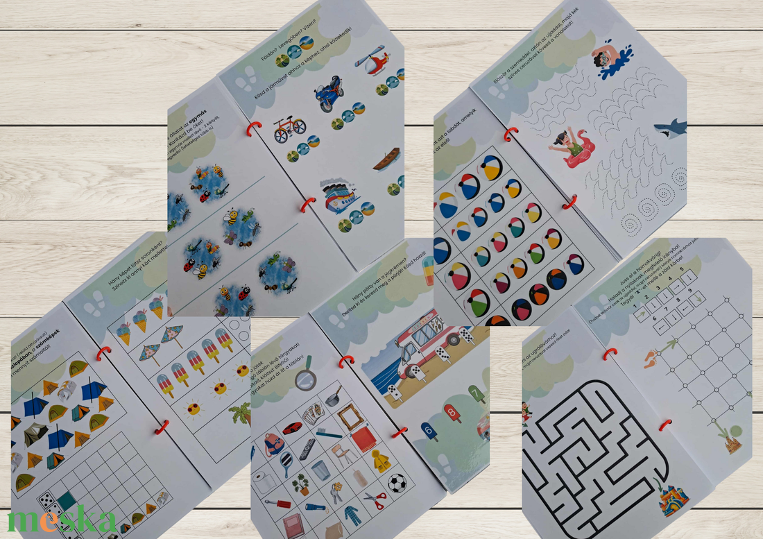 Okos kaland  Fejlesztő játékos csendeskönyv 4-7  éveseknek - játék & sport - készségfejlesztő és logikai játék - oktató játékok - Meska.hu