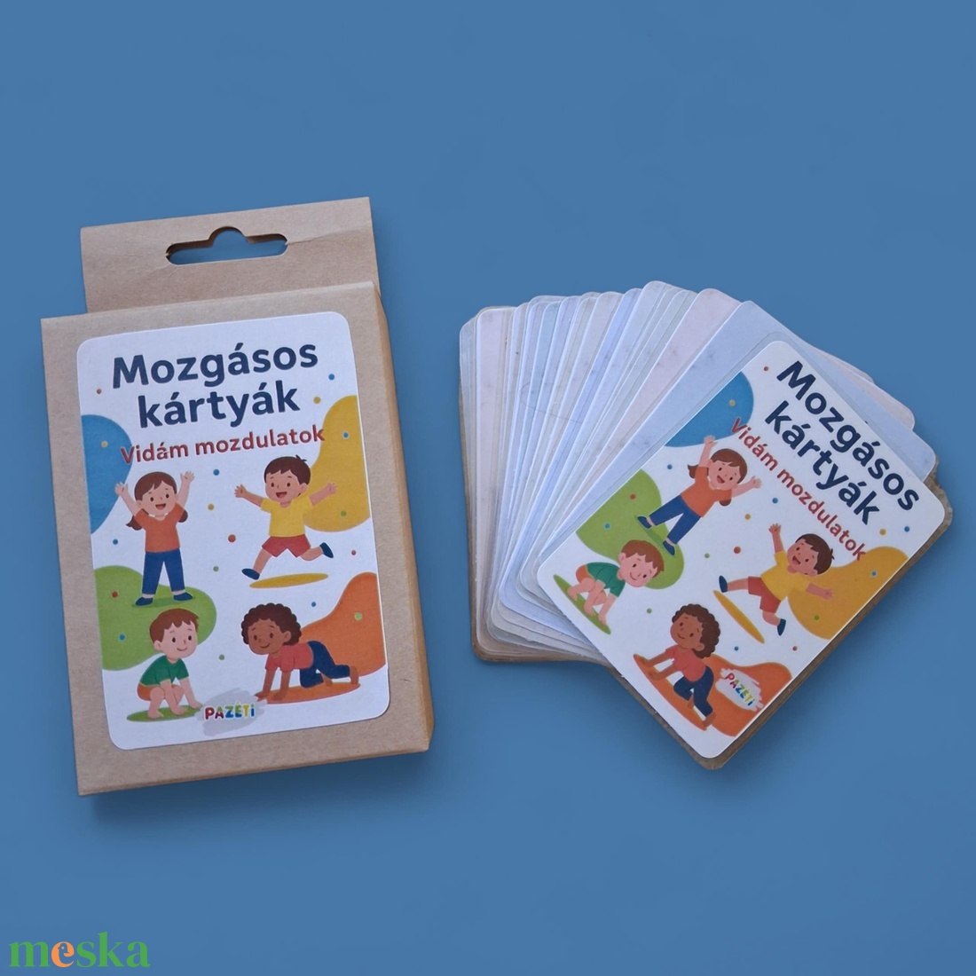Mozgásos kártyák  Fejlesztő, vidám mozdulatok gyerekeknek - játék & sport - készségfejlesztő és logikai játék - oktató játékok - Meska.hu