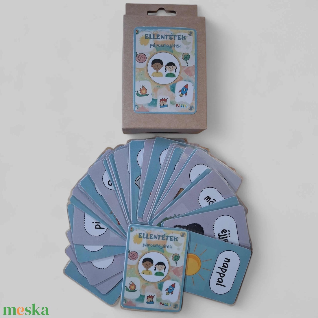 Ellentétek � Fejlesztő párosító játék 3-7 éveseknek - játék & sport - készségfejlesztő és logikai játék - oktató játékok - Meska.hu