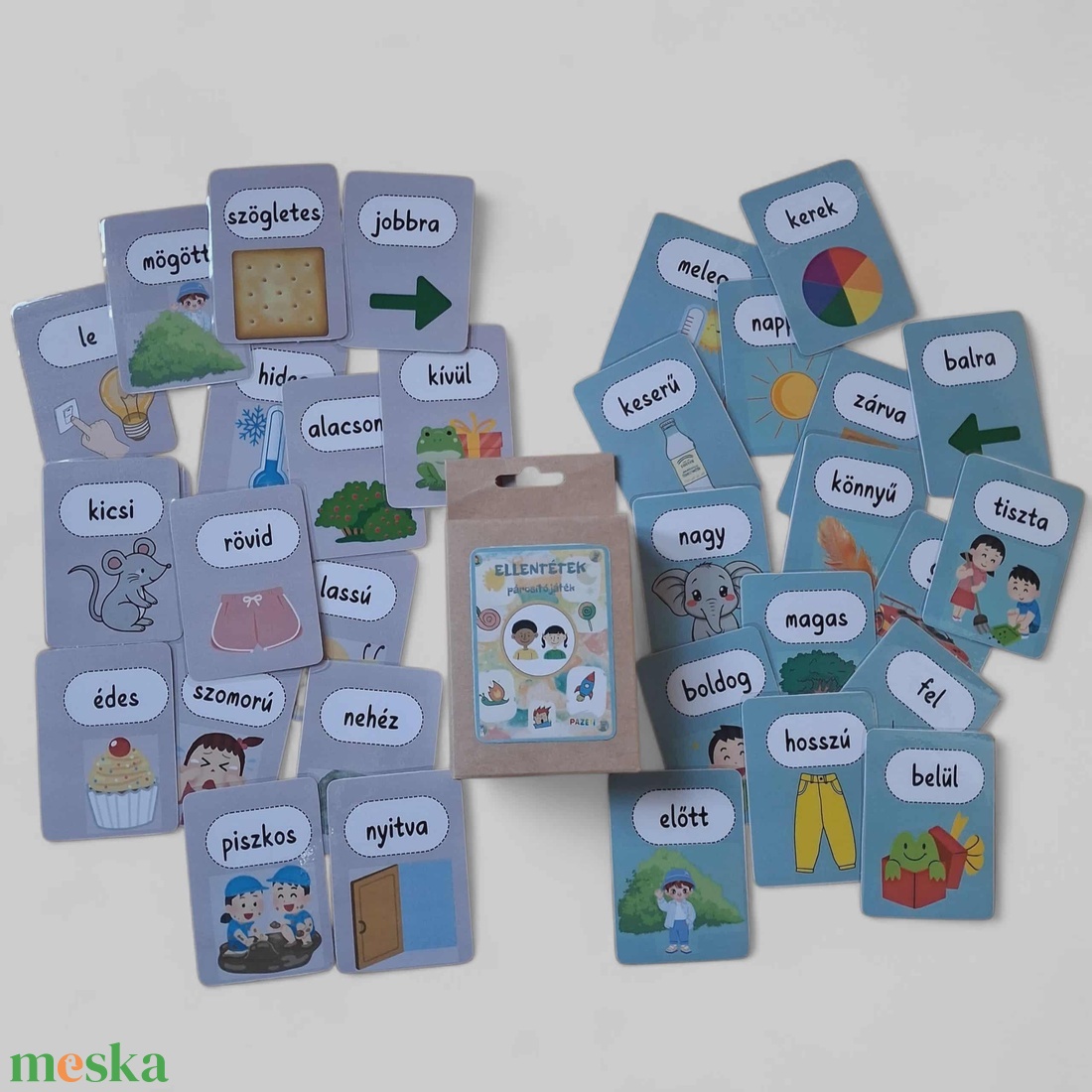 Ellentétek � Fejlesztő párosító játék 3-7 éveseknek - játék & sport - készségfejlesztő és logikai játék - oktató játékok - Meska.hu