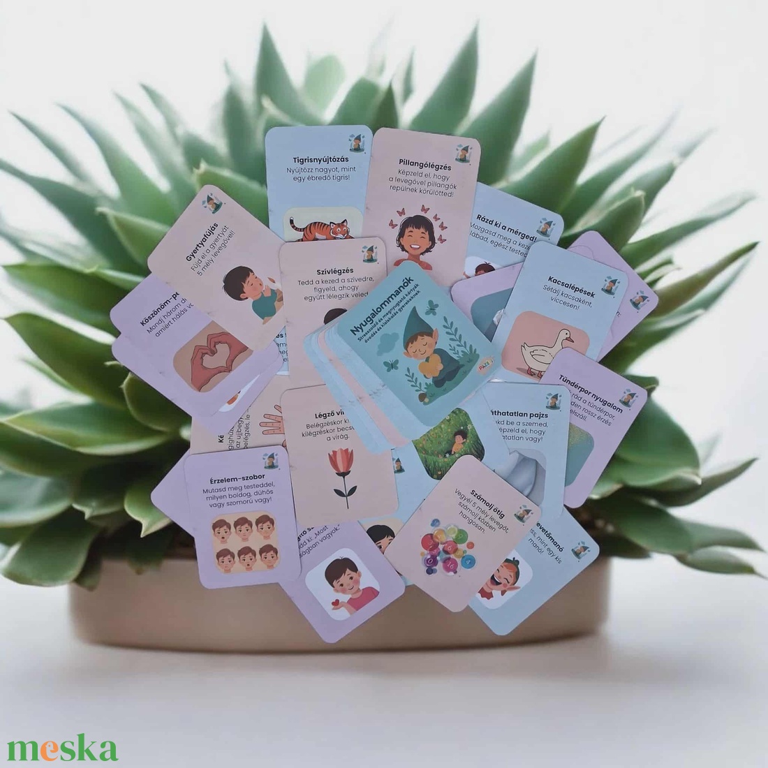 Nyugalommanók  � Érzelmi fejlesztő, stresszoldó kártyák gyerekeknek - játék & sport - készségfejlesztő és logikai játék - oktató játékok - Meska.hu