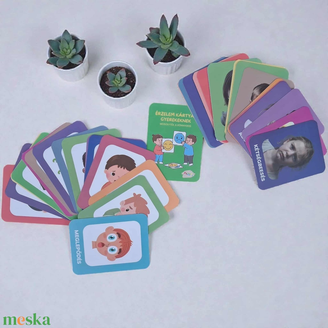 Érzelem kártyák gyerekeknek- � Fejlesztő kártyajáték az érzelmi intelligencia növelésére - játék & sport - készségfejlesztő és logikai játék - oktató játékok - Meska.hu