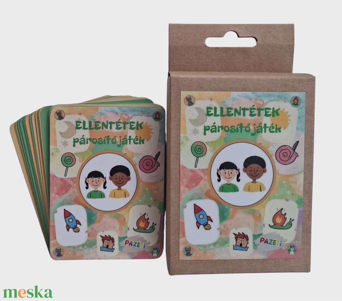 Ellentétek � Fejlesztő párosító játék 3-7 éveseknek - játék & sport - készségfejlesztő és logikai játék - oktató játékok - Meska.hu