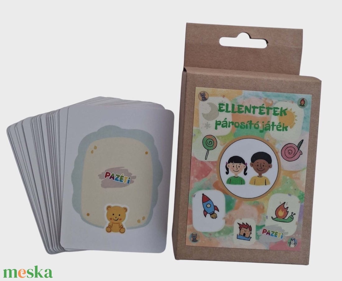 Ellentétek � Fejlesztő párosító játék 3-7 éveseknek - játék & sport - készségfejlesztő és logikai játék - oktató játékok - Meska.hu