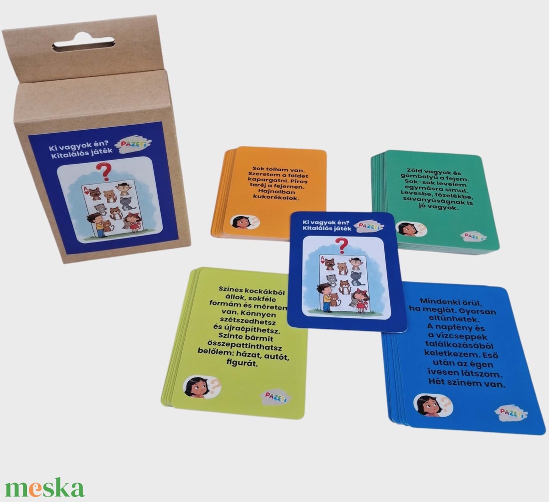 Ki vagyok én? Kitalálós fejlesztő játék 3-7 éveseknek - játék & sport - készségfejlesztő és logikai játék - oktató játékok - Meska.hu