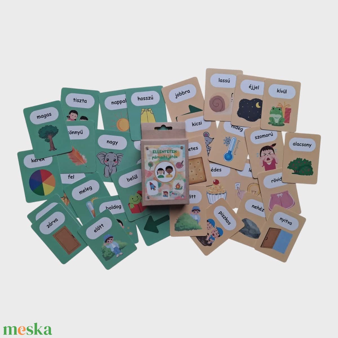 Ellentétek � Fejlesztő párosító játék 3-7 éveseknek - játék & sport - készségfejlesztő és logikai játék - oktató játékok - Meska.hu