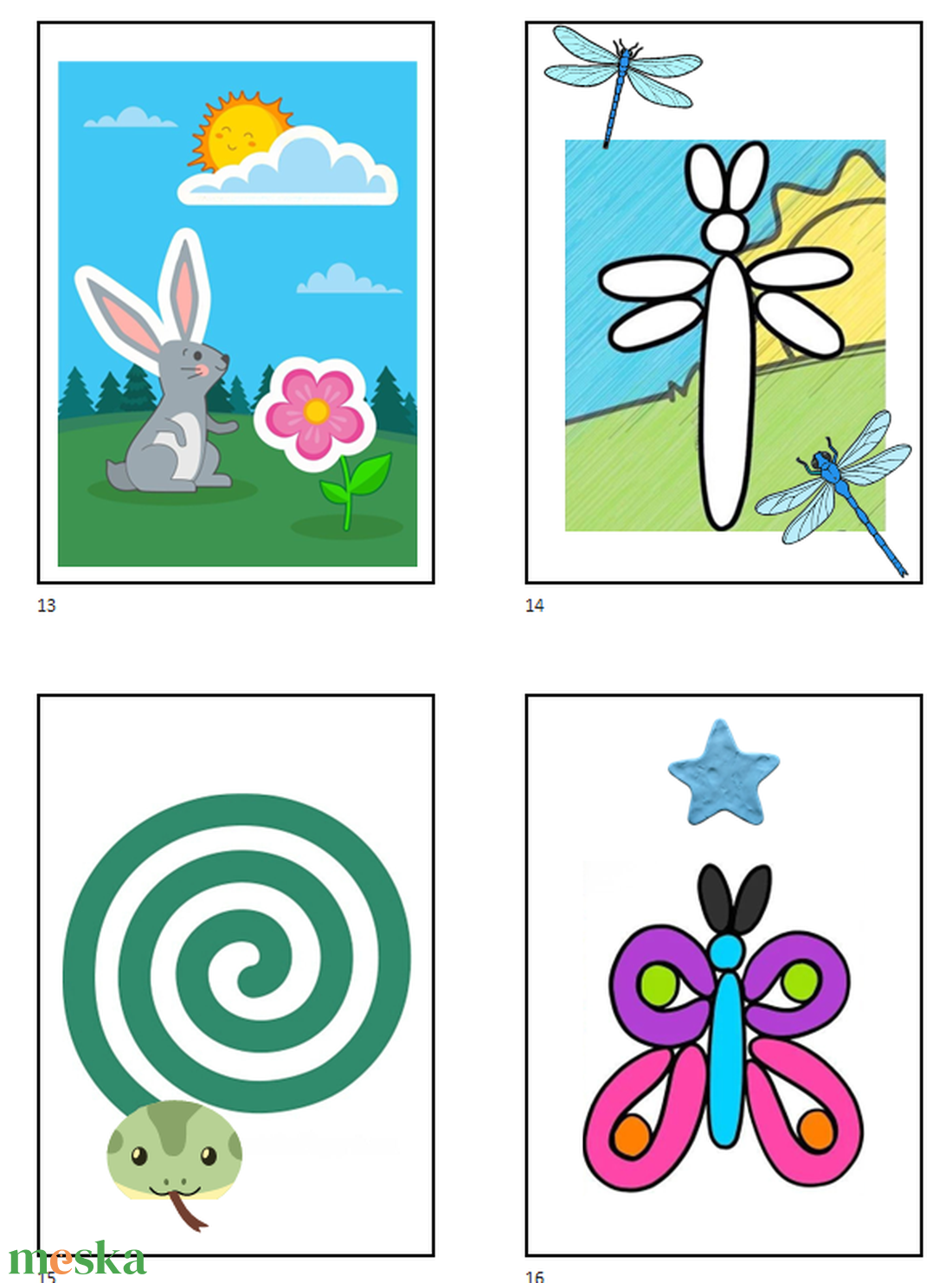 Finommotorikát fejlesztő gyurmalapok - játék & sport - készségfejlesztő és logikai játék - oktató játékok - Meska.hu