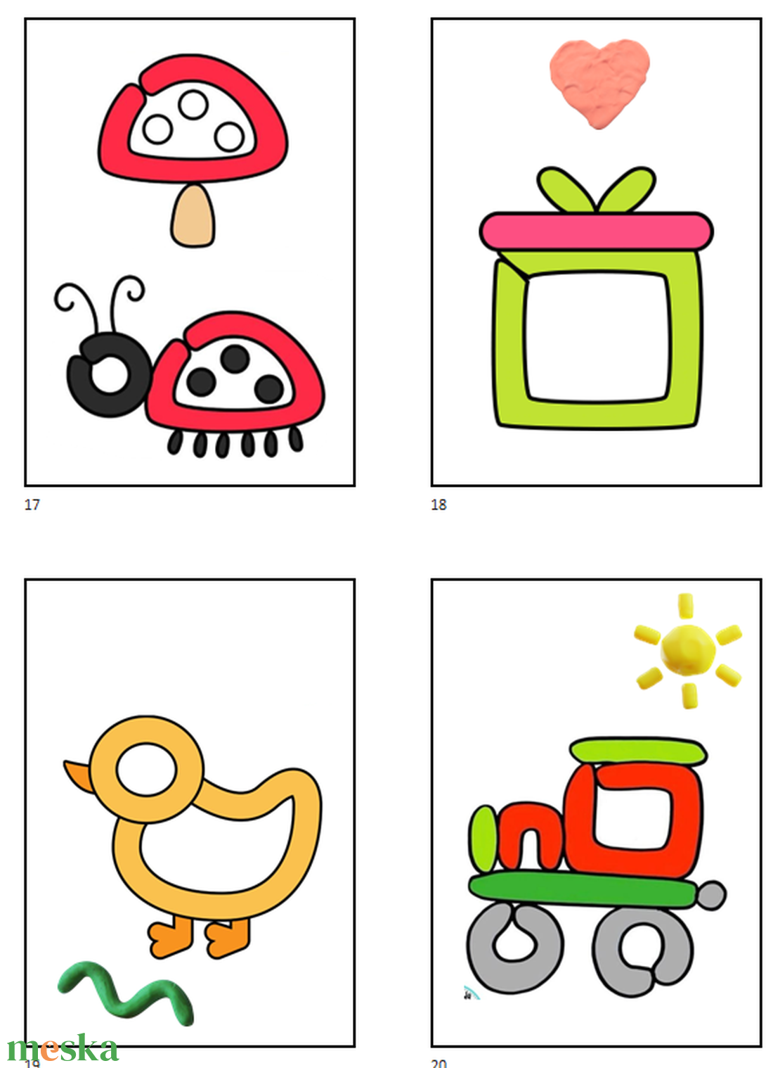 Finommotorikát fejlesztő gyurmalapok - játék & sport - készségfejlesztő és logikai játék - oktató játékok - Meska.hu