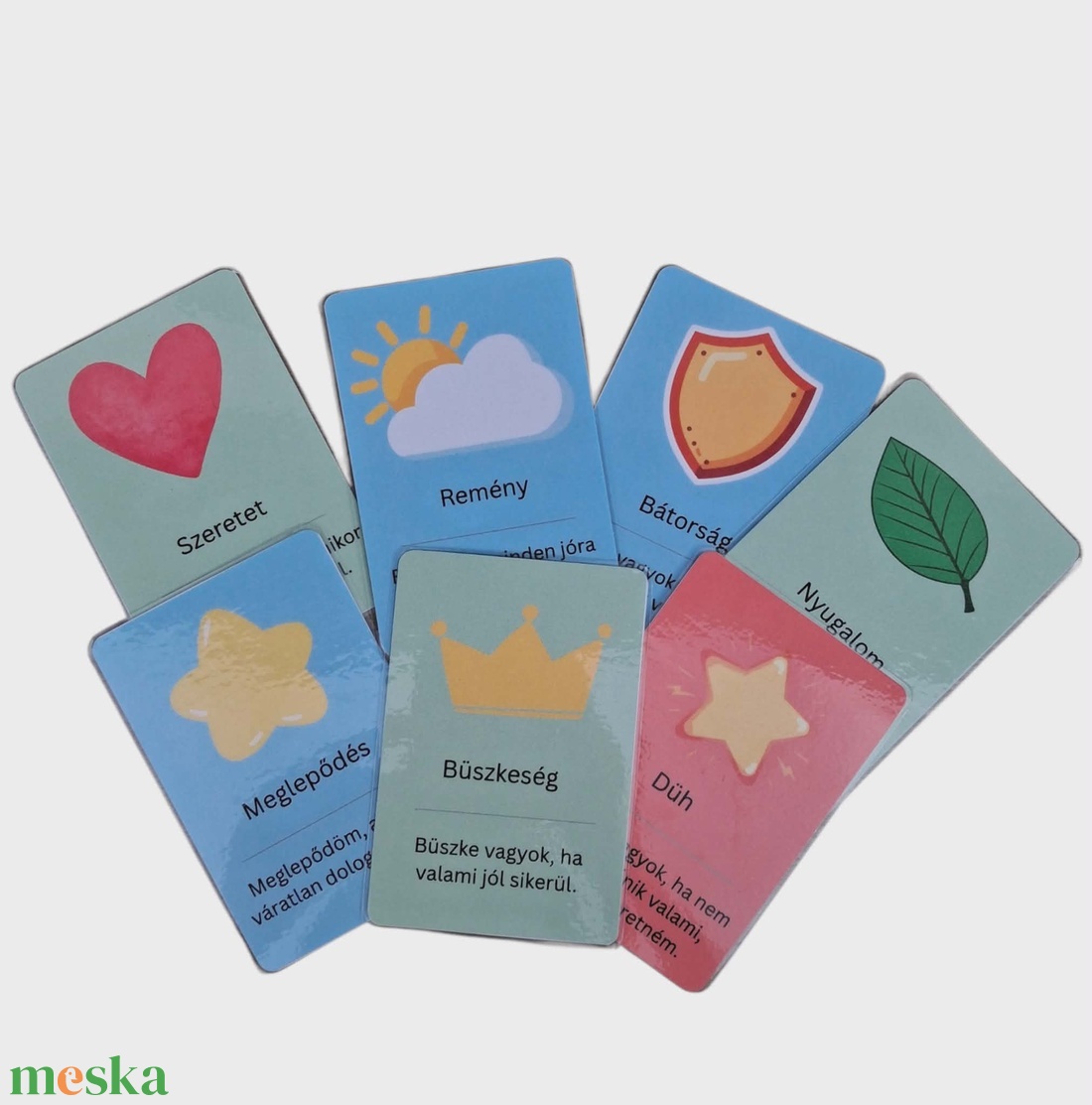 Érzelemi fejlesztő kártyajáték gyerekeknek - Kóbor érzelmek  - játék & sport - készségfejlesztő és logikai játék - oktató játékok - Meska.hu
