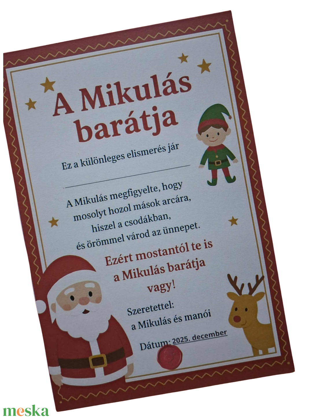 Mikulás küldetés � Érzelmi és szociális készségeket fejlesztő kártyajáték - karácsony - mikulás - mikulás ajándékok - Meska.hu