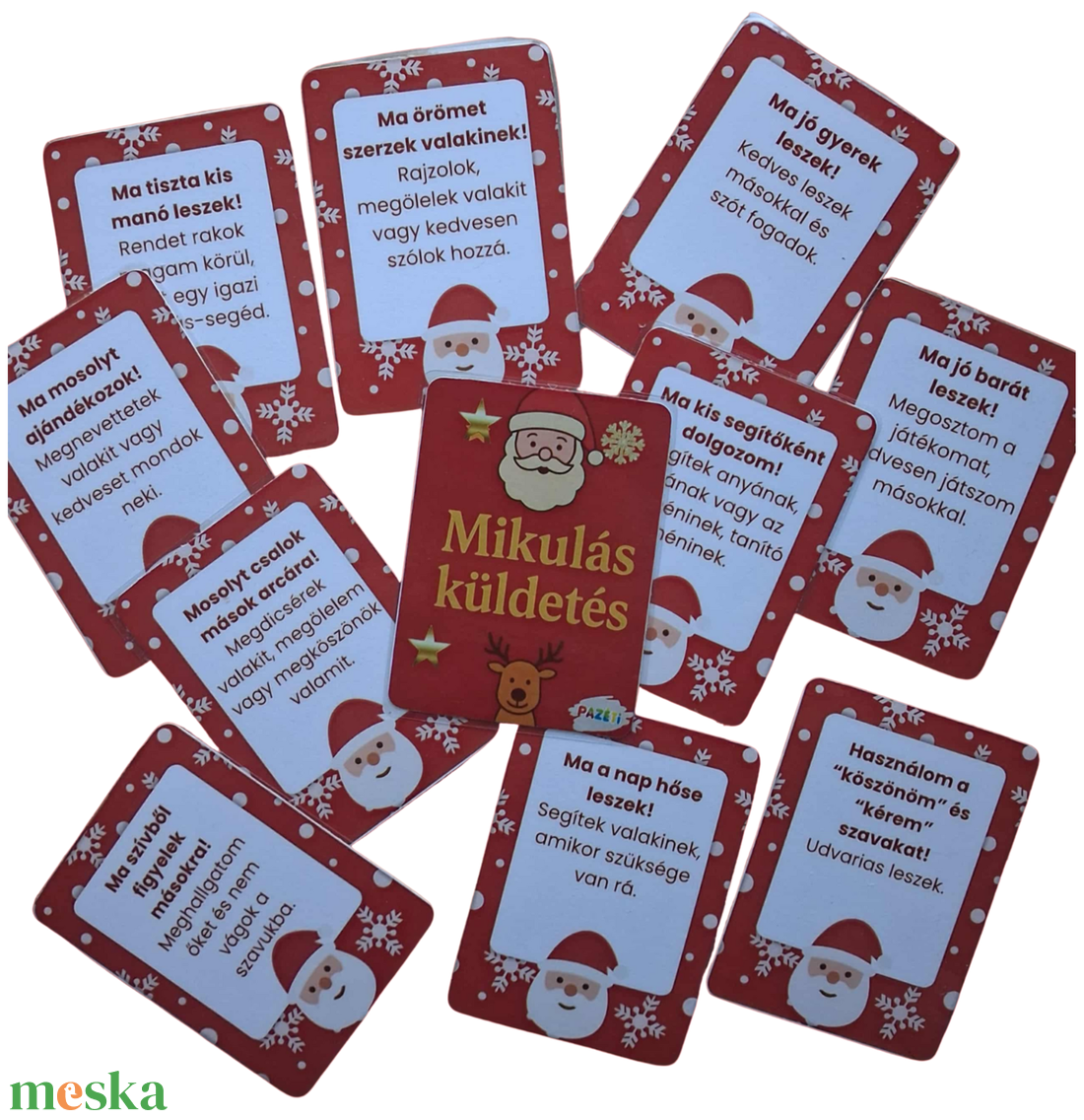 Mikulás küldetés � Érzelmi és szociális készségeket fejlesztő kártyajáték - karácsony - mikulás - mikulás ajándékok - Meska.hu