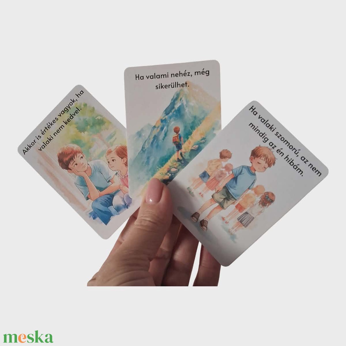 Önbizalmat erősítő, érzelmi fejlesztő kártyák gyerekeknek- Elég vagyok! - játék & sport - készségfejlesztő és logikai játék - oktató játékok - Meska.hu