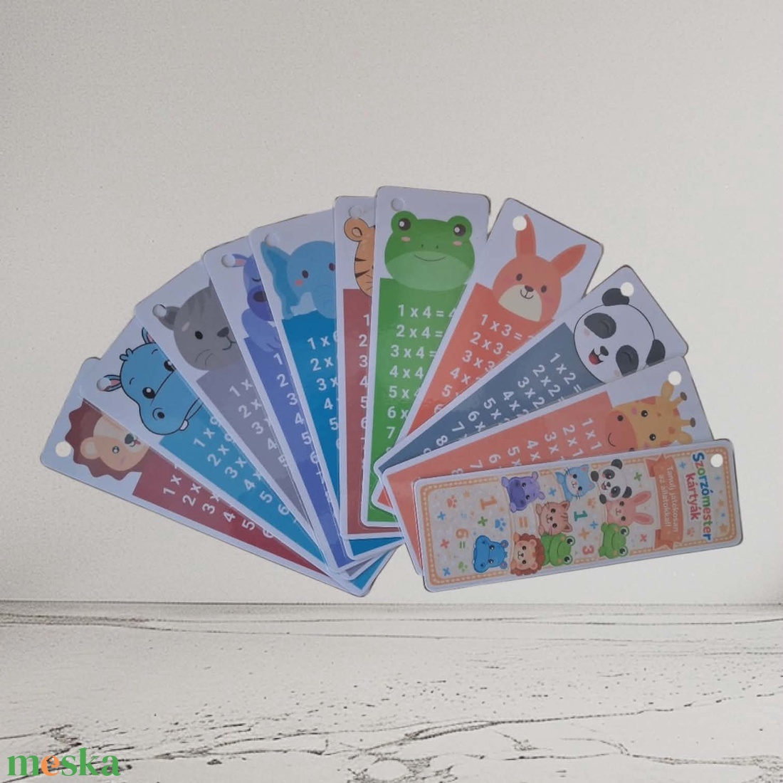 Szorzótábla gyakorlásához - Szorzómester kártyák - játék & sport - készségfejlesztő és logikai játék - oktató játékok - Meska.hu
