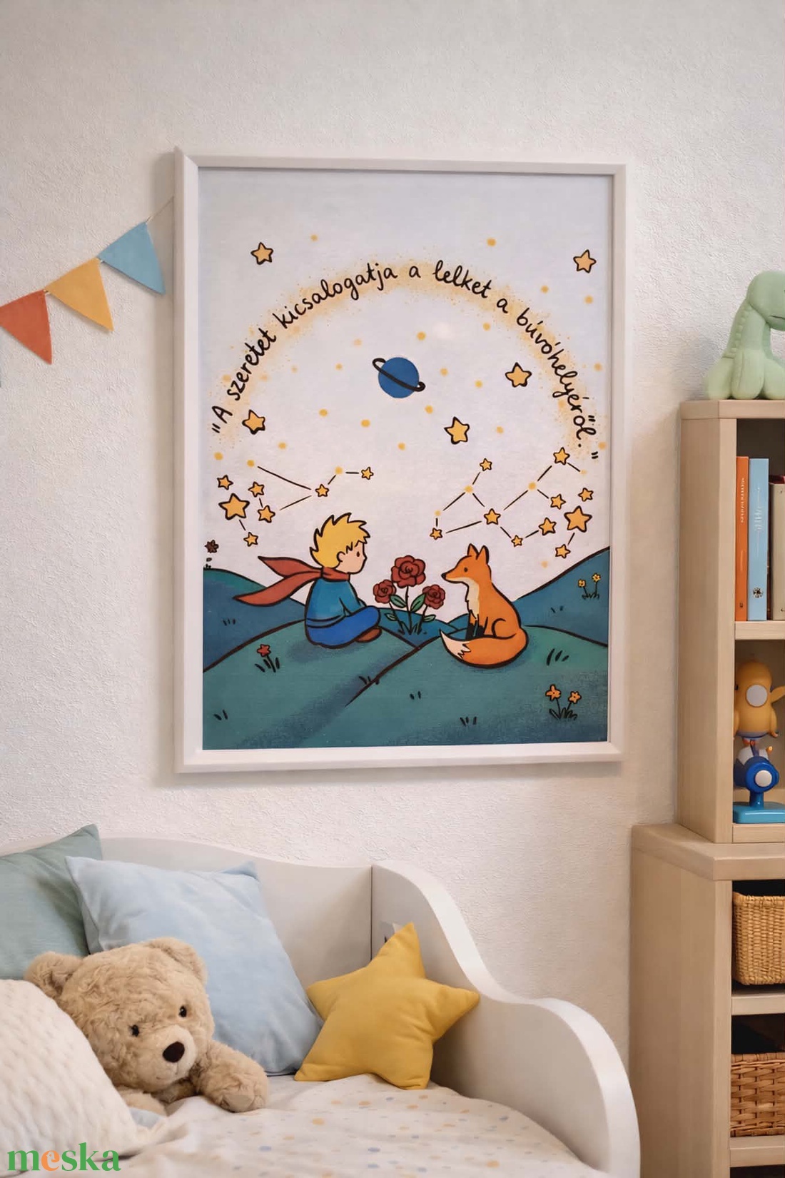 Gyerekszobai dekoráció - A kis herceg és a róka - baba - mama - babaszoba dekoráció - babaszoba kép - Meska.hu