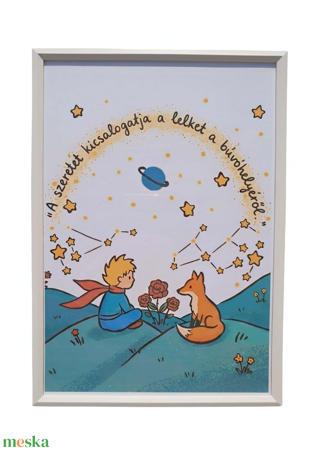 Gyerekszobai dekoráció - A kis herceg és a róka - baba - mama - babaszoba dekoráció - babaszoba kép - Meska.hu